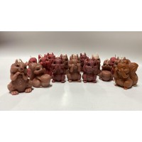 Lumanare din ceara de albine/palmier/soia, model PUI VEVERITA 75-90g