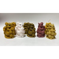 Lumanare din ceara de albine/palmier/soia, model VEVERITA 140G