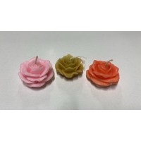 Lumanare din ceara de albine/palmier/soia, model FLORI, 15-25g