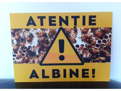 Panou de avertizare Atentie albine! 30 x 42 cm